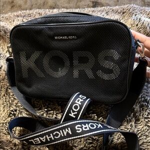 Michael Kors Black Mesh Belt Bag
